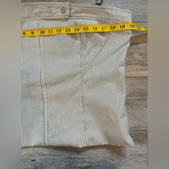 ZARA~‎ Women’s Pinstriped Edgy Corset Tube Top Tan and White Striped Size XXL - Picture 8 of 10